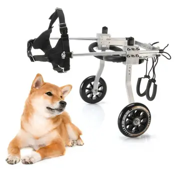 

Aluminum 2-Wheels Rear Support Dog Wheelchair for Handicapped Hind Back Legs Pet Dogs