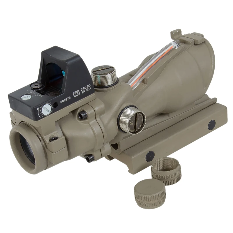 Trijicon Tan 4x32 прицел красный волоконно оптических работает действительно + черные Red