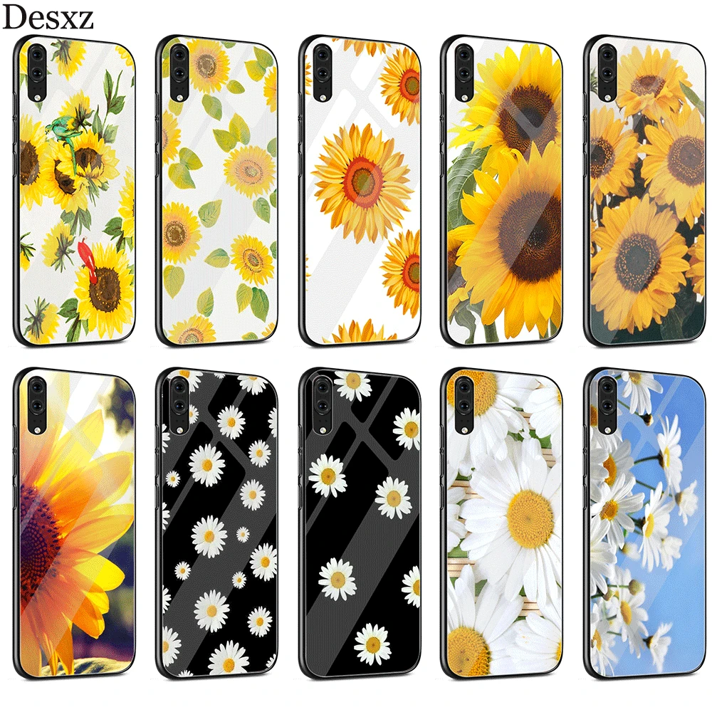 Desxz летний сарафан Стекло чехол для Huawei P10 P20 Pro P Smart Коврики 10 20 Lite Y6 Y9 Honor 7A 8X9 2018 2019