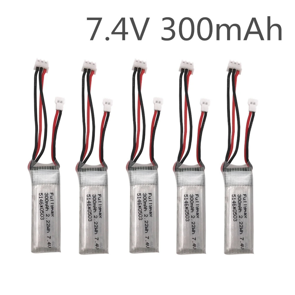 

7.4V 300mAh 30c Li-Po Battery For WLtoys F959 Airplane Spare Parts XK DHC-2 A600 RC Airplane wholesale