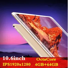 2019 NEW Computer 10.6 inch tablet PC Octa Core Android 8.0 4GB RAM 64GB  ROM 8 Core Wifi Gps 10 10.1  1920x1280 IPS