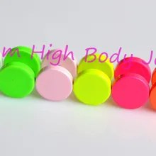 Неоновые Круглые серьги-гвоздики для ногтей, вакуумное покрытие, 8 мм, простые серьги-гвоздики, гвоздь, винт, задняя штанга, список, очаровательные цветные необычные ювелирные изделия