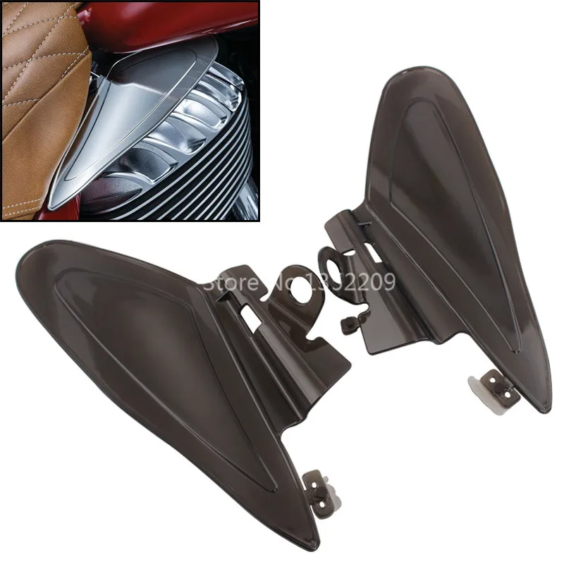 Smoke Reflective Saddle Heat Shields For Indian Chieftain Roadmaster