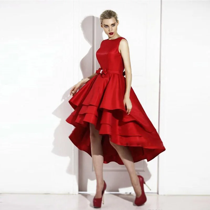 Новые милые Формальные платья спагетти красные коктейльные vestido de festa длиной до