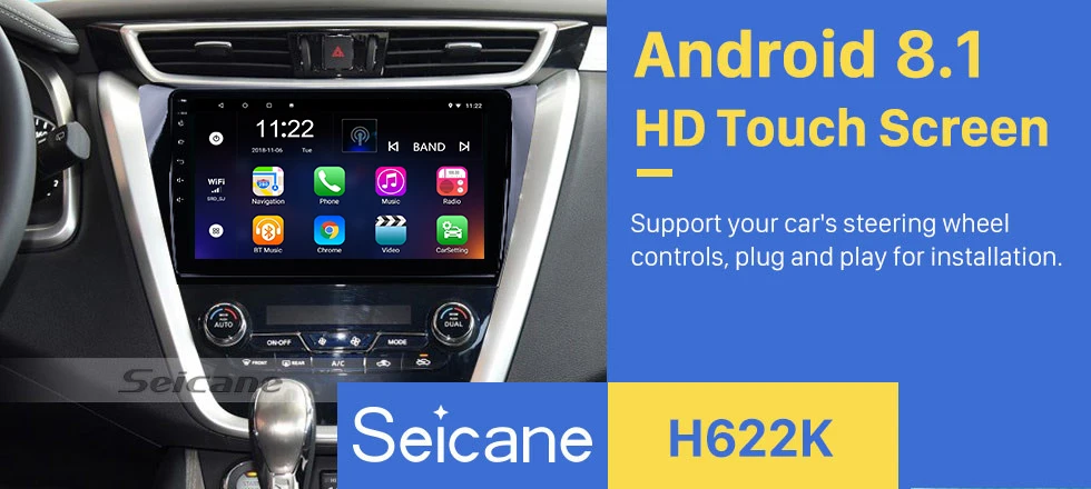 Discount Seicane 10.1" HD Touchscreen FM 2DIN Android 7.1/Android 8.1 Car Radio Multimedia Player GPS Navigation For 2015 Nissan Murano 0