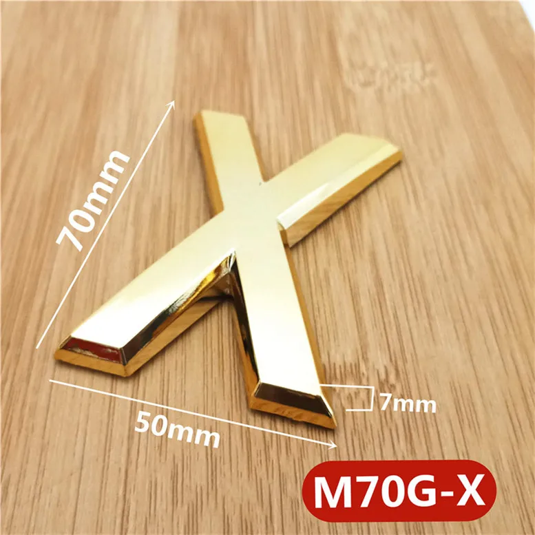 M70G亮金70mm塑料门牌=X号