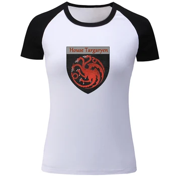 

Dragons Game of Thrones House Targaryen of King's Landing Fire and Blood Design Womens Ladies Short Sleeve Printing Tshirts