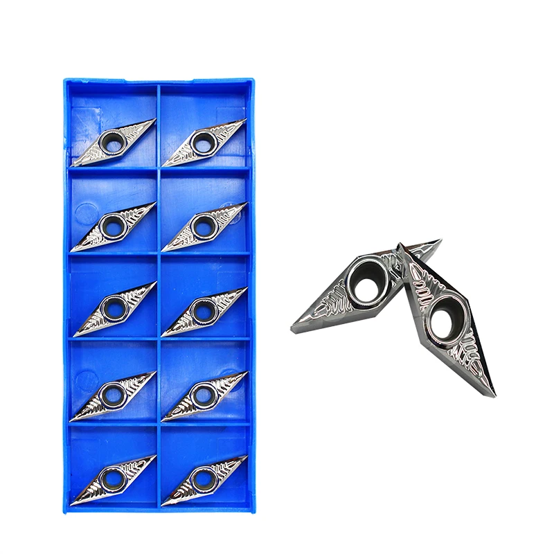 

10 PCS VBGT160402 AK H01 High Quality Aluminum Cutter Blade Turning Tool Insert Cutting Tool CNC Tools Alloy Wood