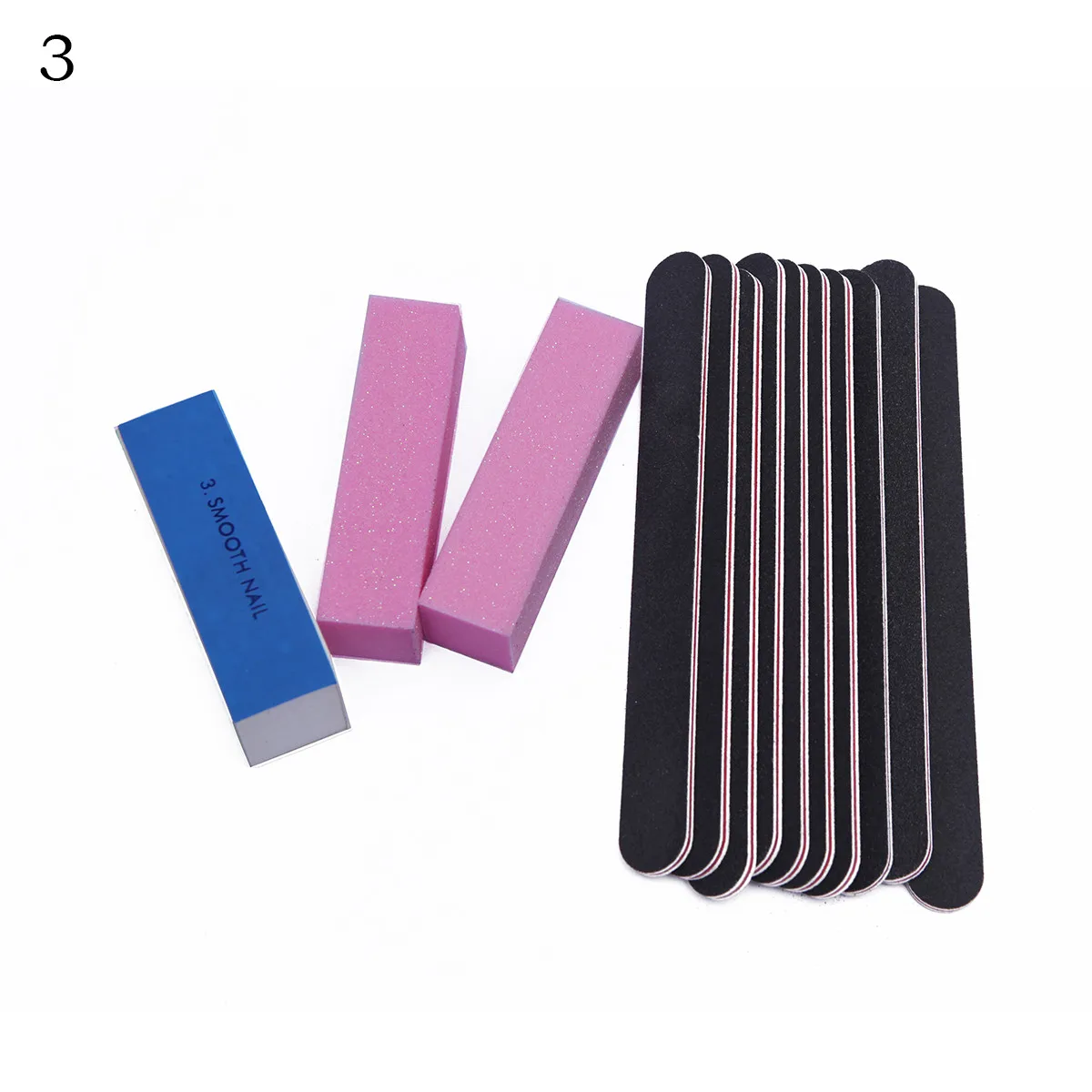 13PCS Nail Art Sanding Files Buffer Block Manicure Tools Pedicure UV