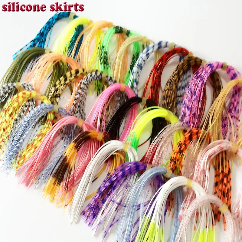 

NEW Silicone Skirts fishing accessories ,DIY spinner baits rubber jig lures 30 bundles/lot length 13CM