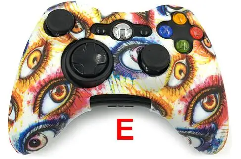Новые игровые крышки контроллеров геймпад силиконовый чехол мягкий резиновый чехол для Xbox 360 контроллер - Цвет: E