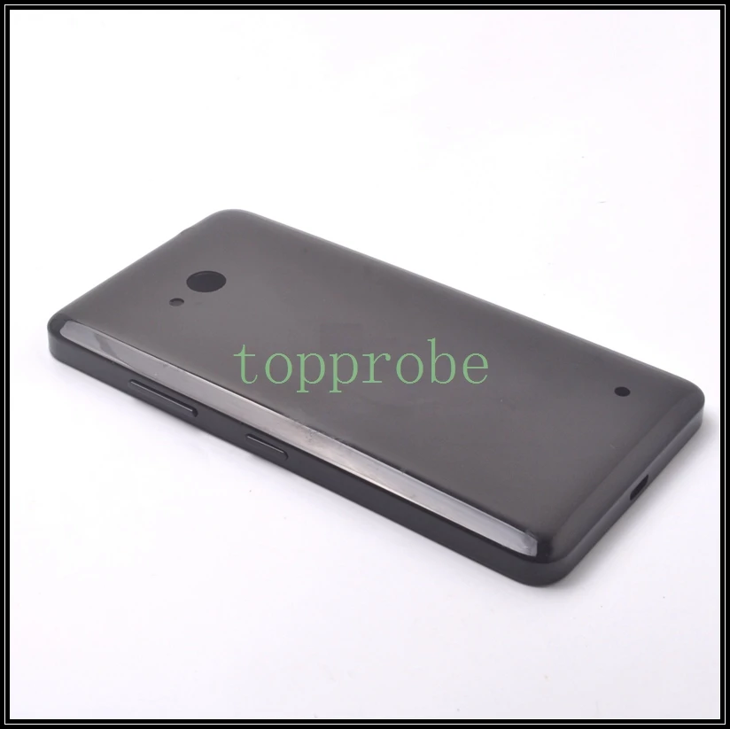 Чехол на заднюю крышку батареи для Nokia 640, чехол на заднюю панель для microsoft lumia 640, чехол на заднюю крышку с 1х пленкой для экрана - Цвет: black