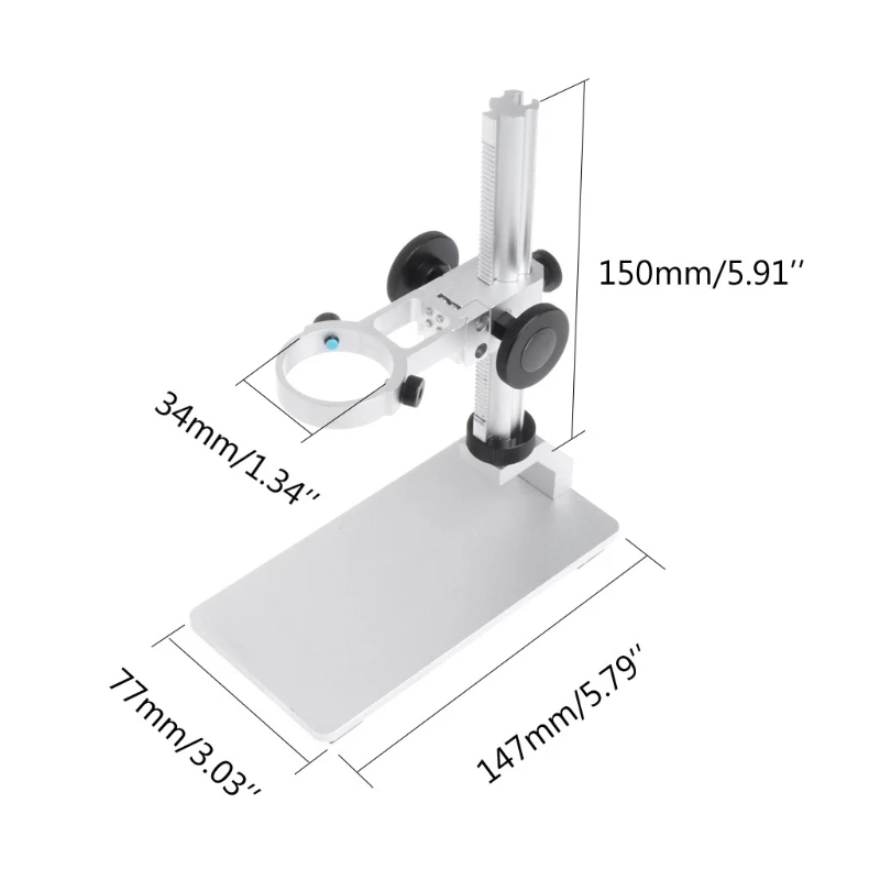 Microscope Aluminium Alloy Raising Lowering Stage UP Down Support Table Stand for USB Digital Microscope
