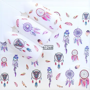 

2 Sheets Cute Nail Art Stickers Pandas Cartoon Nailart Water Decals Manicure Kawaii Heart 3d Nail Art Charms Dream Catch Design