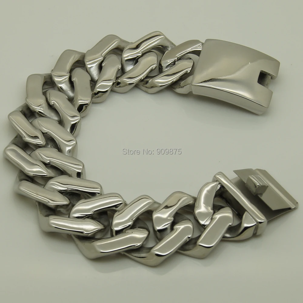 

punk cool men/boy's 2.8cm width 316L stainless steel chain bracelet men jewelry bracelets bangles