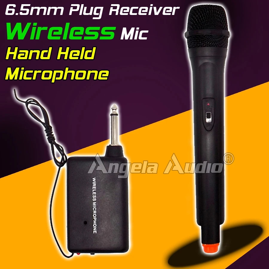 

Professional Wireless Microphone System FM Transmitter Receiver Handheld Stereo Dynamic Mic For Karaoke KTV Singing Computer DJ