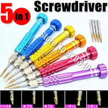 Высокая твердость 5 в 1 для iPhone samsung телефон DIY Инструменты для ремонта Pentalobe 0,8 точность S2 отвертка бит мульти отвертка набор