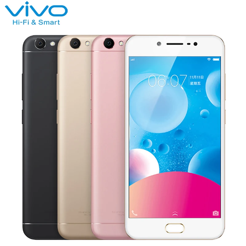 Original Vivo Y67 Cell Phone 5.5 inch 4GB RAM 32GB ROM MTK6750 Octa Core Android 6.0 16MP Selfie Camera 3000mAh Smartphone