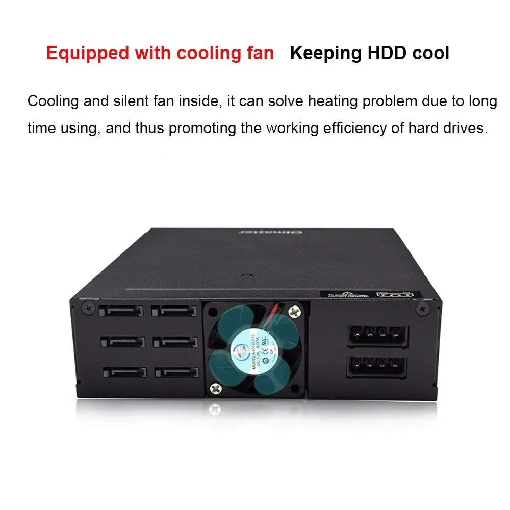  Almacenamiento de datos de bastidor de caja de disco duro de 25 pulgadas de 6 puertos SATA SSD HDD 