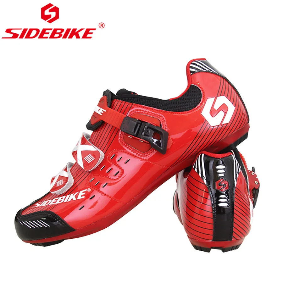 

SIDEBIKE New Red Road Bike Bicycle Shoes Anti-slip Breathable Cycling Shoes Triathlon Athletic Sport Shoes Zapatos bicicleta