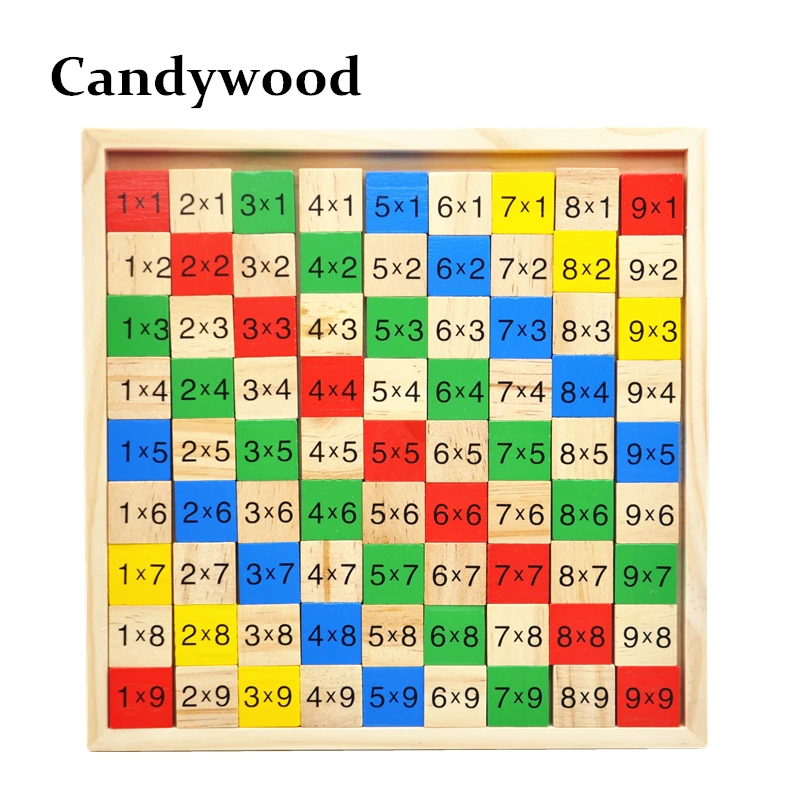 Math Toys 99 Multiplication Table 10*10 Figure Blocks Kids