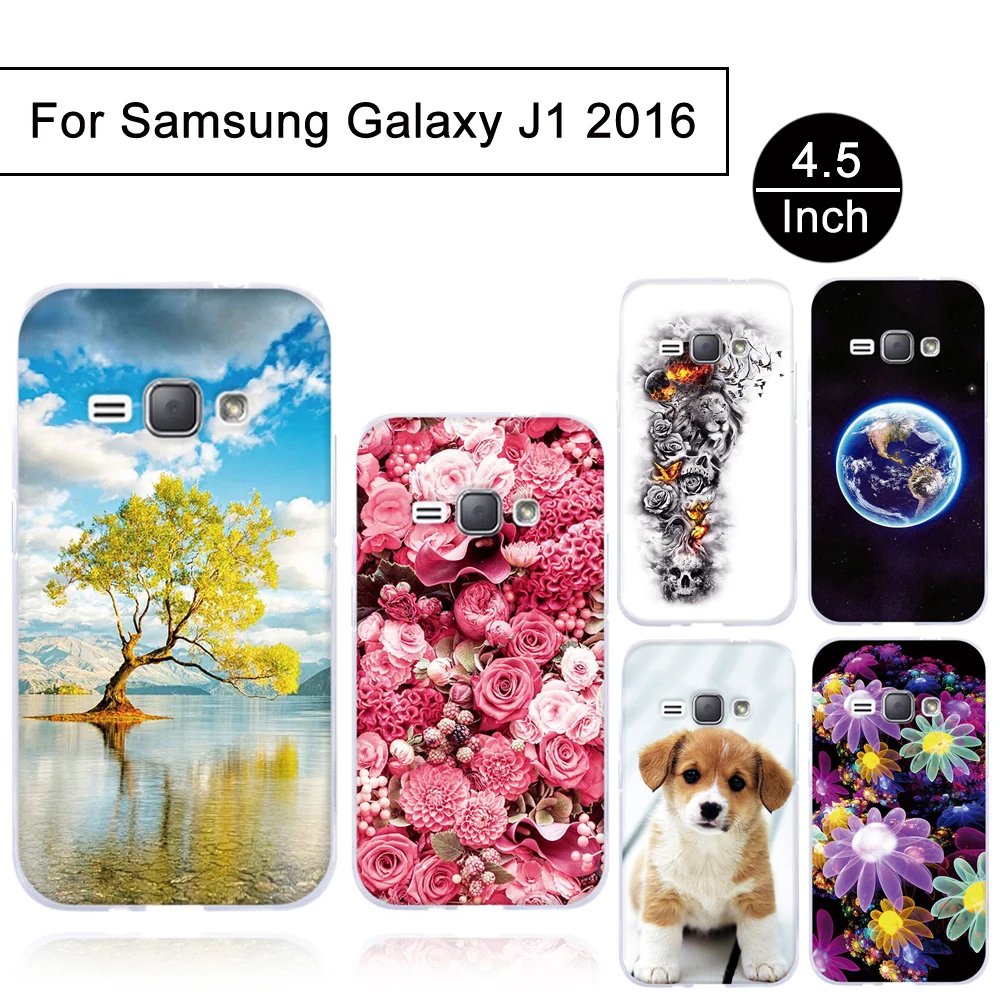 Силиконовый чехол для Samsung Galaxy J1 2016 J120 J120F SM мягкие чехлы из ТПУ задняя крышка