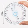 1PC Circular 10cm Transparent Plastic 360 Degree Pointer Protractor Ruler Angle For School Office Drafting Supplies Protractor ► Photo 3/6
