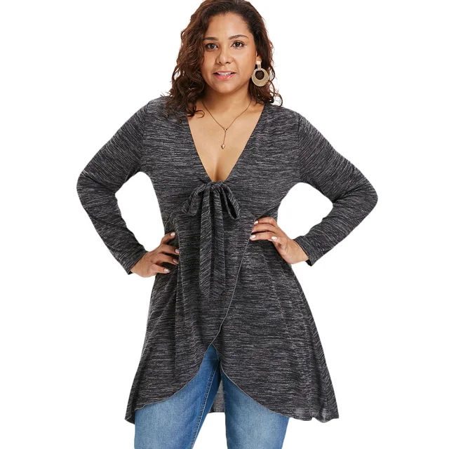 plus size deep v neck tops