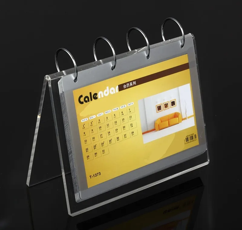 2016 Tabletop Calendar Holder, Desktop Calendar Stand with Sleeves