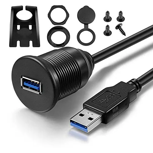 USB لوحة دافق جبل كابل ، USB 3.0 تمديد اندفاعة دافق جبل كابل ، كابل تركيب اللوحة ، ل سيارة ، قارب ، دراجة نارية
