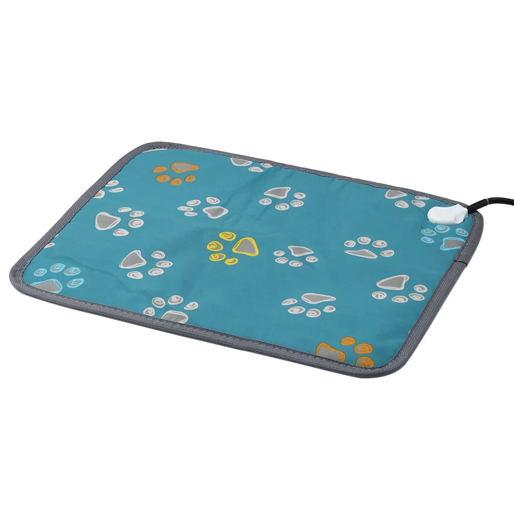 Электрический нагревательный коврик для собак и кошек, водонепроницаемый согревающий коврик с жевательной стойкой стальной шнур E2S - Цвет: Footprint