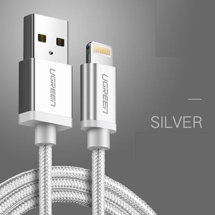 Ugreen MFi, кабель USB для iP быстрой зарядки данных зарядный usb-шнур - Цвет: Белый