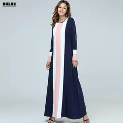 США осень Ближний Восток мусульманский Для женщин Мода o-образным вырезом с длинным рукавом Повседневное свободные трикотажные длинное