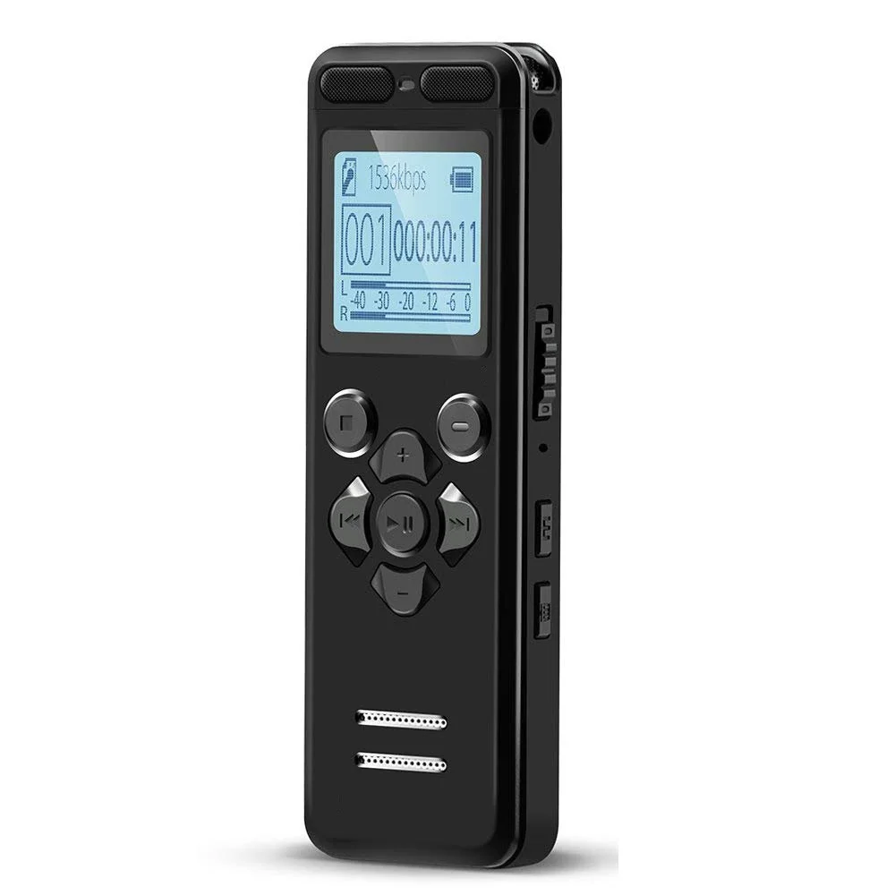 

Voice Recorder Dictaphone USB Voice Activated Noise Reduction Mini Recorder Pen with Speaker MP3 Player Recorder Metal 1536kbps