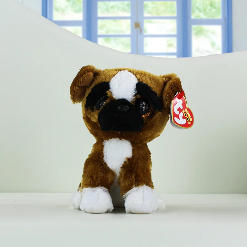 Ty Beanie Boos Plush Toys Beanie Babies Big Eyes Slush Husky Dog Unicorn Soft Stuffed Animal Dolls Cute Kawaii Kids Toys 15-18cm
