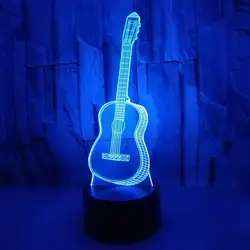 Современный 3D настольная лампа креативные акриловые украшения 7 цветов настольная лампа спальня прикроватные Светодиодный Фонари