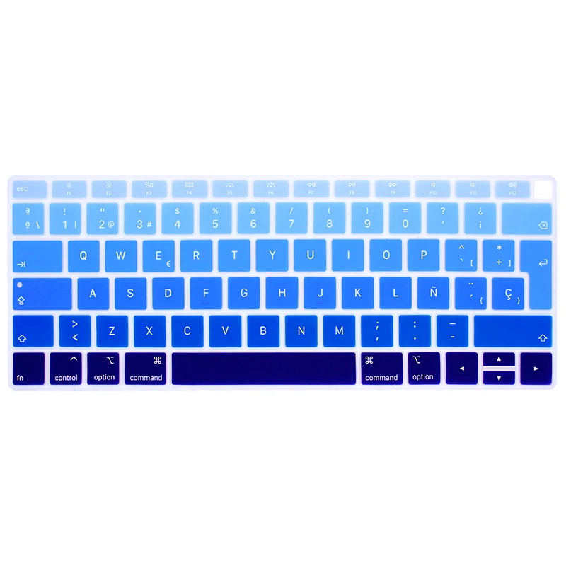 Градиентная Радужная испанская Силиконовая Защитная пленка для клавиатуры для Apple MacBook Air 13 A1932 с сенсорным ID отпечатков пальцев релиз