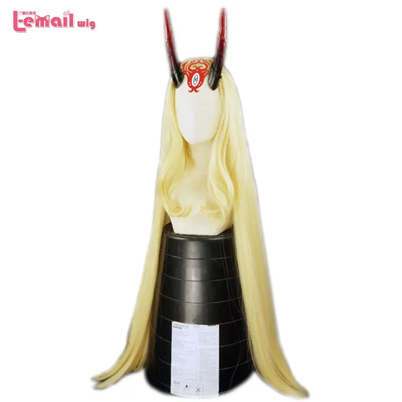 Парик L email Fate Grand Order Ibaraki Douji парики для косплея FGO Косплей желтый длинный прямой