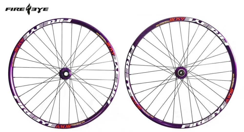 Контактные линзы для 27.5er 27," дюймовый 650B MTB горный велосипед колеса велосипеда анодированный фиолетовый цвет front15* 100 мм rear12* 142 мм фиолетовый цвет