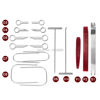 

17Pcs Car Stereo Installation Tool Kits Radio Trim Removal Tool Auto Panel Door Clip Panel Dash Audio Remover HM-1798 Hand Tool