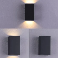 10 Вт светодиодный настенный светильник на открытом воздухе Алюминий Водонепроницаемый IP65 крыльцо сад настенный светильник бра вверх и вниз оформление балкона освещение лампа