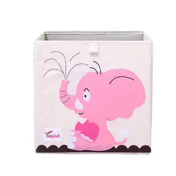 

1 Pc Foldable Washable Storage Box Cartoon Patterned Toy Storage Container Clothes Storage Bins for Bedroom Baby Room