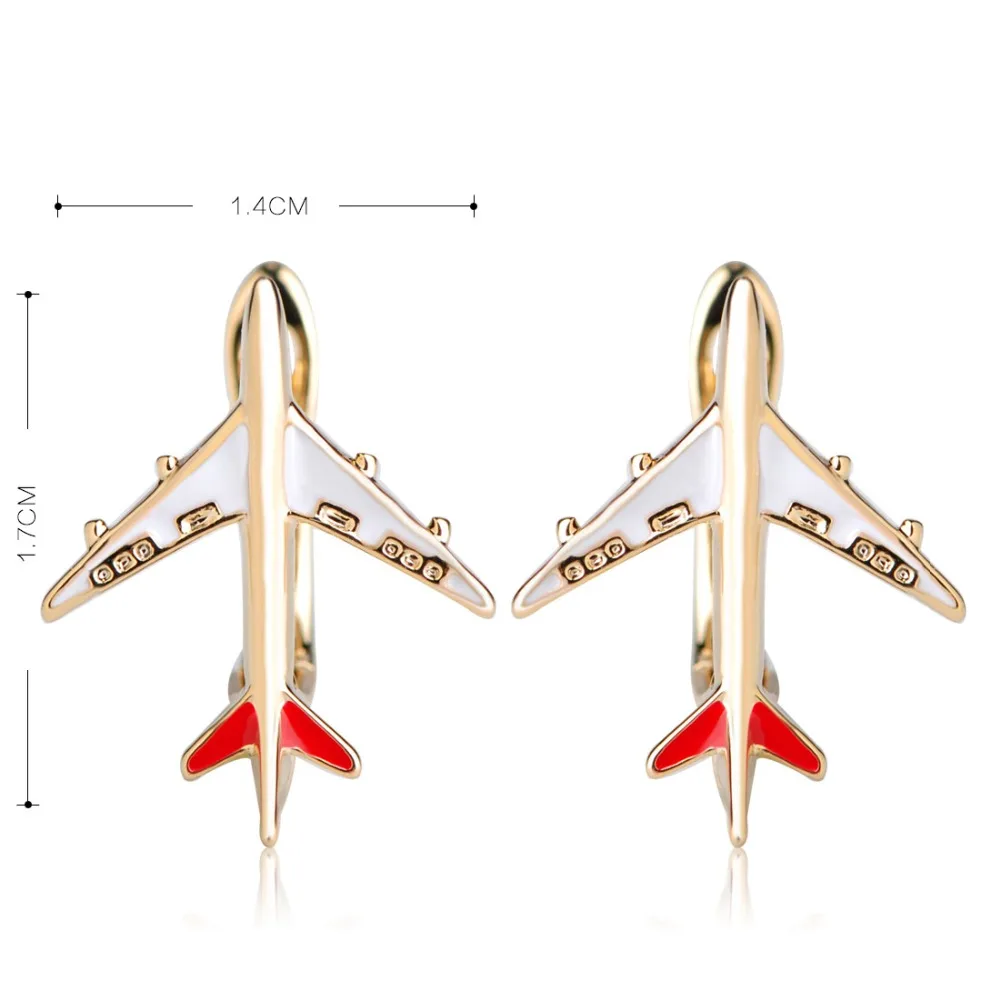 Dazz эмаль подставка для очков серьги для женщин обувь девочек золото цвет D крючки самолета серьги гвоздики Harajuku медь уха Brincos