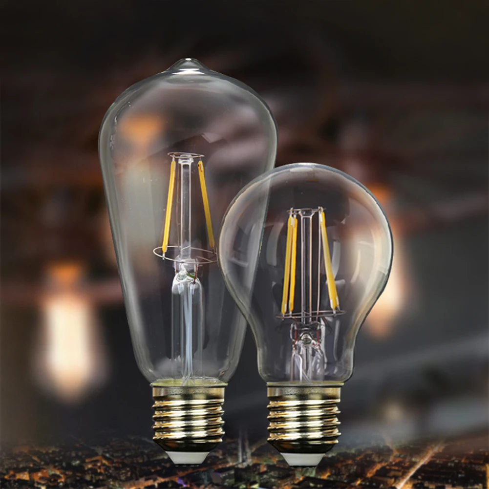 

Antique Style Classic Edison Filament COB LED Bulbs Chandelier Candle/Flame/Globe Light 4-16W G45 A60 ST64 Lamp 4W 8W 12W