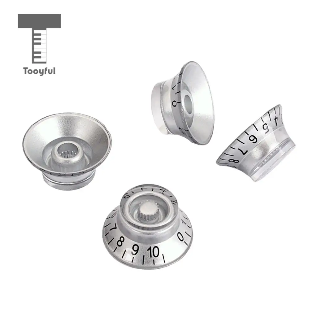 Tooyful 4pcs Guitar Speed Control Knobs Top Hat Knobs for LP Electric Guitar Replacement