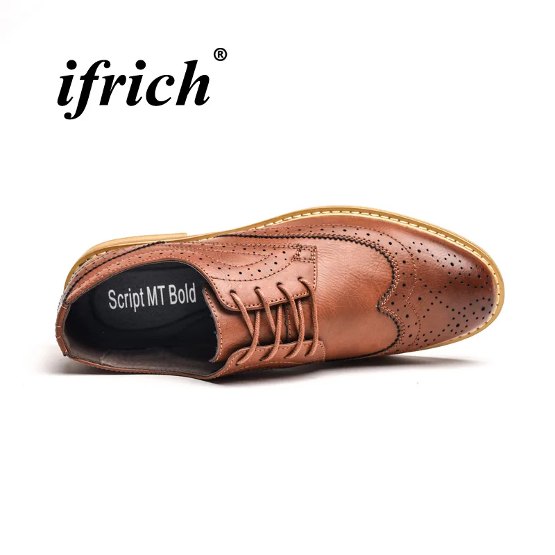 Calçado brown Masculinos Casual Flats Estilo Shoes Britânico Não Up Toe Homens Brogue Marrom Apontou Dos Black Moda Sapatos Lace Preto deslizamento qtTRwtg