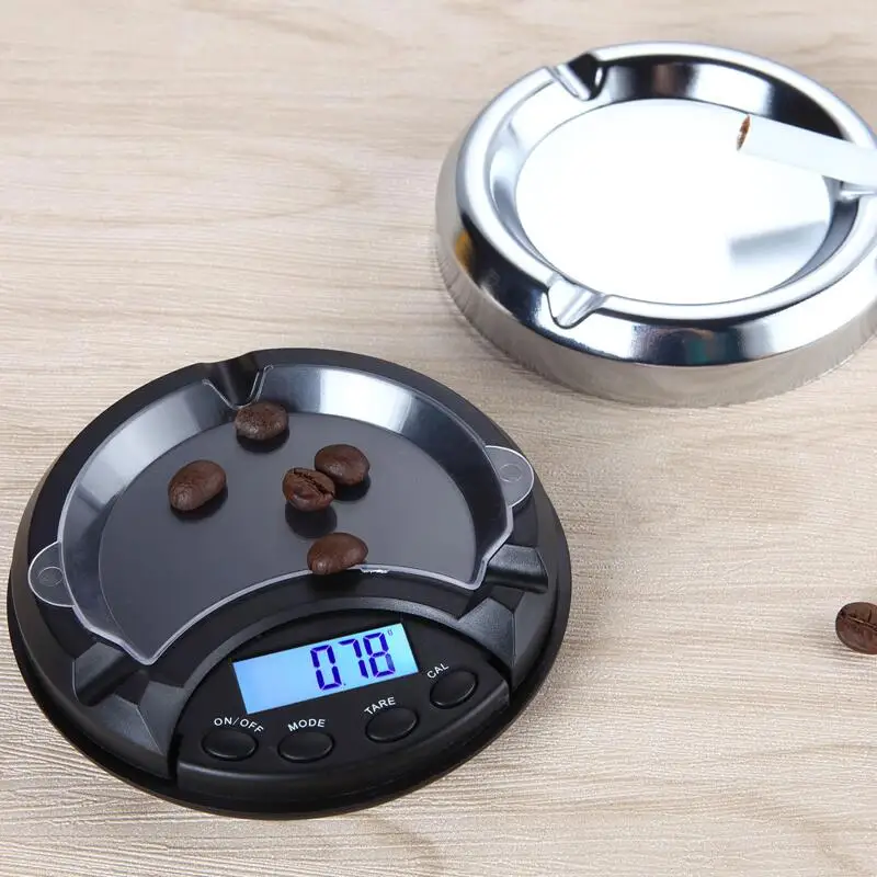 

Portable 100g 0.01g Electronic digital Ashtray Pocket Scale Gold Jewelry Diamond weight Weighting scales 40%off