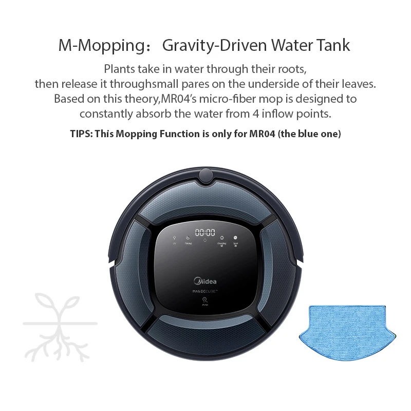 Midea Smart Robot Vacuum Cleaner MR04\\03 2in1 for Vacuum&Mop,Powerful Suction,UV Lamp with 4 Modes Robot Aspirador