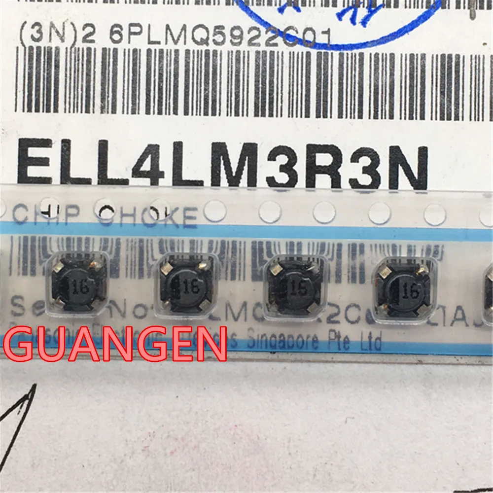 

100PCS Original Power inductor ELL4LM3R3N 3.3UH 3R3 1.1A 1100MA 30% 3.8*3.8*1.8MM SMD Chip Shielding winding inductance