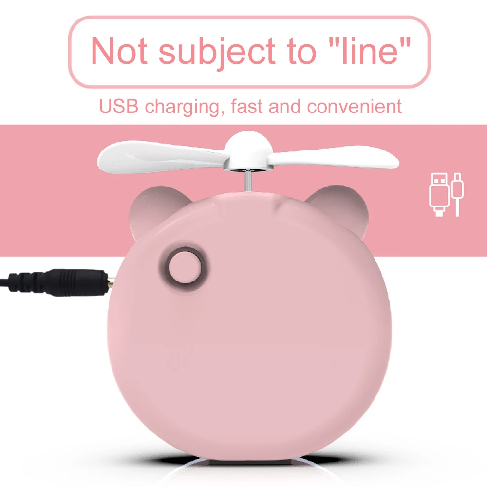 3 в 1 kawaii usb зарядка Карманный вентилятор светодиодный заполняющий свет Ручной USB
